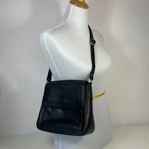 DEREK ALEXANDER Black leather crossbody bag